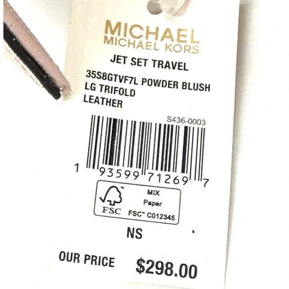 Michael Kors Large Trifold Wallet Vanilla/Brown (NWT) - Picture 9 of 9